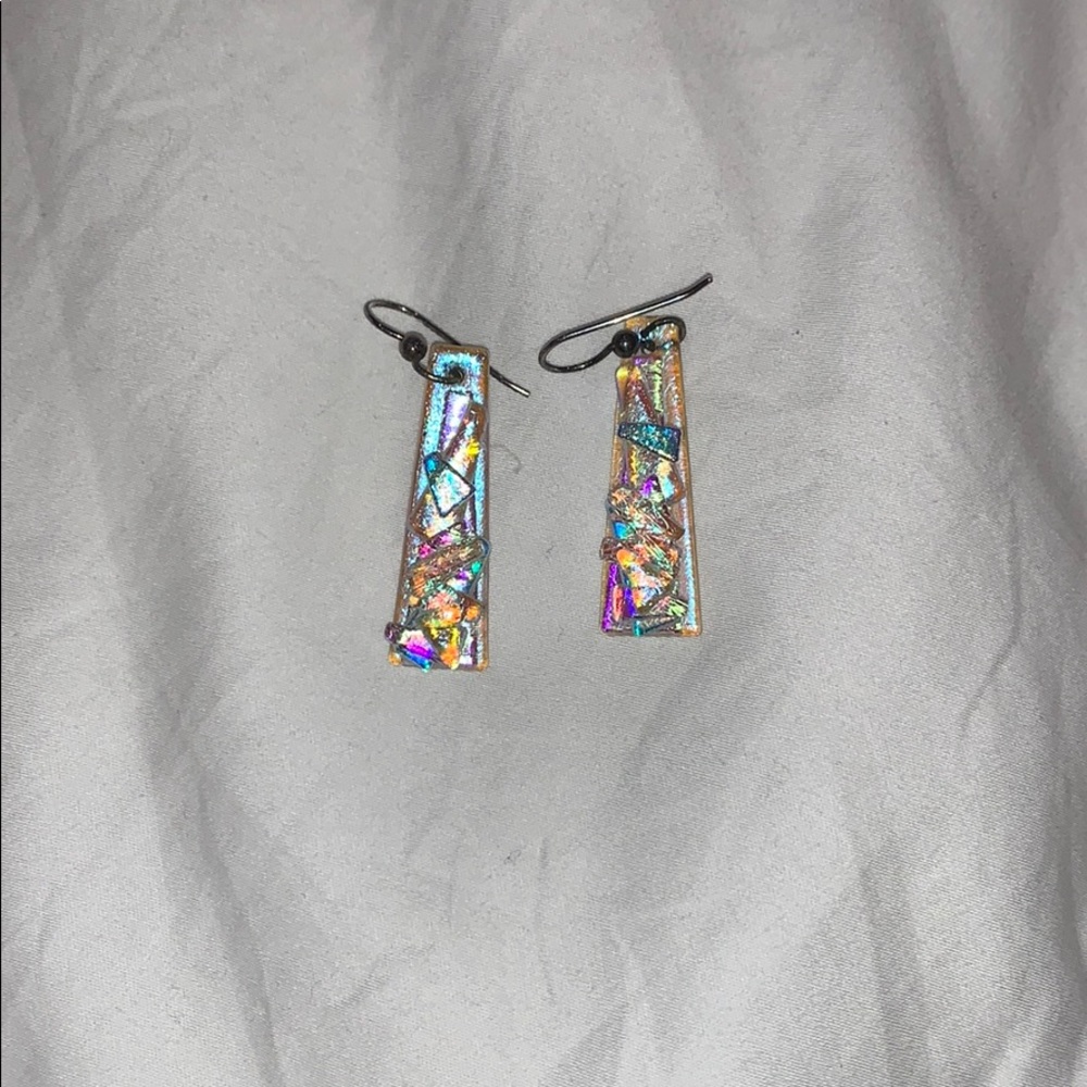 Iridescent earrings